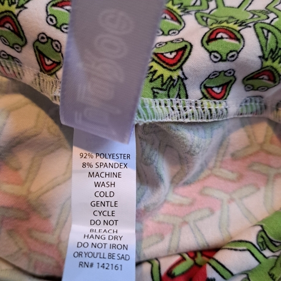 Lularoe women's Tall & Curvy Kermit the Frog leggings EUC - Picture 7 of 8
